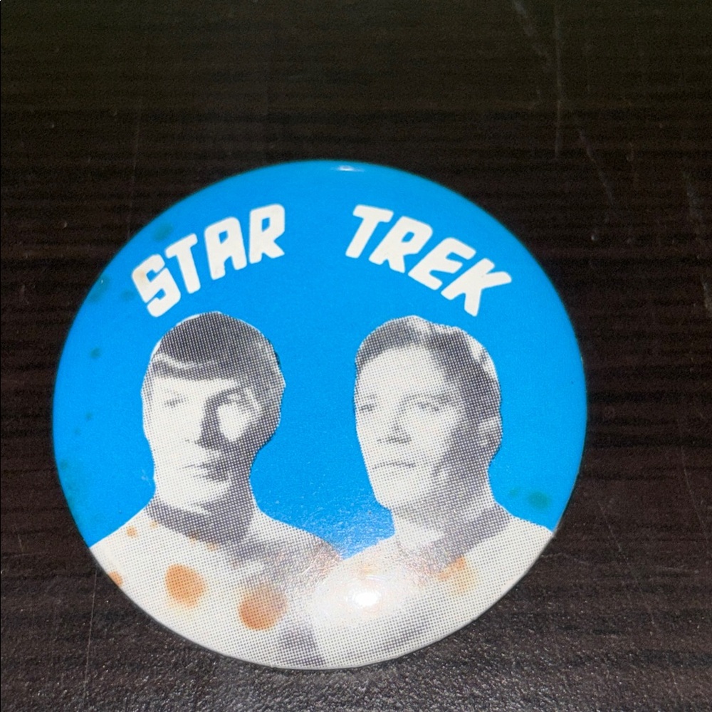 Star Trek Blue Fan Club Button Pin.